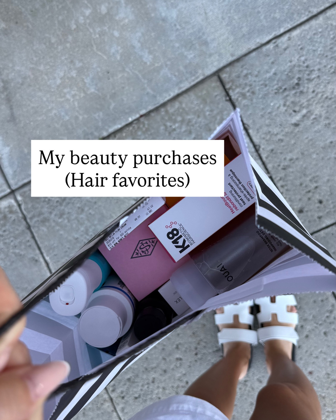 Sephora haul: My beauty favorites in terms of hair products. The perfect products that I keep on buying on repeat. Swipe for more info on each picture. K18 schampoo, Quai Detox schampoo, Quai leave-in conditioner, Olaplex hair oil. 

#LTKBeauty