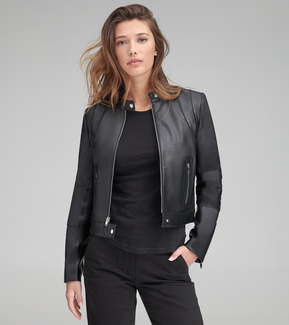 GIMLI LEATHER MOTO JACKET | Andrew Marc