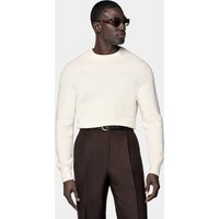 Suitsupply Off-white Ribbed Crewneck | Suitsupply (US)