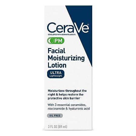 CeraVe Facial Moisturizing Lotion PM | 3 Ounce | Ultra Lightweight, Night Face Moisturizer | Frag... | Amazon (US)