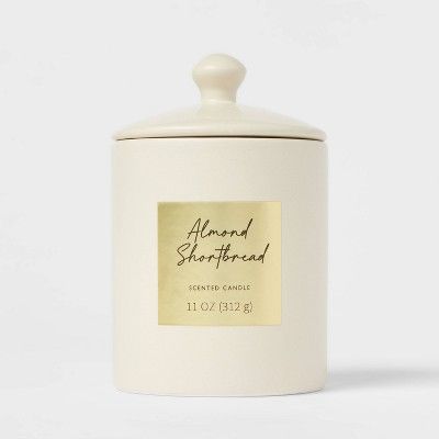 11oz Valentine's Lidded Ceramic Figural Candle Almond Shortbread - Threshold™ | Target