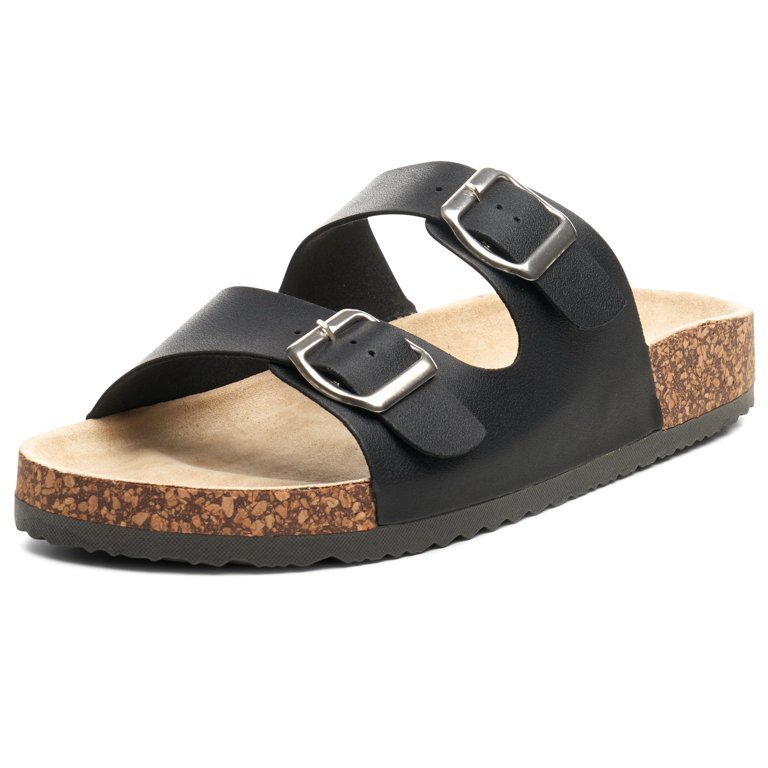 Alpine Swiss Womens Double Strap Slide Sandals EVA Sole Flat Comfort Shoes - Walmart.com | Walmart (US)