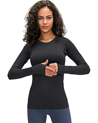 LUYAA Women's Workout Tops Long Sleeve Shirts Yoga Sports Breathable Gym Athletic Top Slim Fit   ... | Amazon (US)