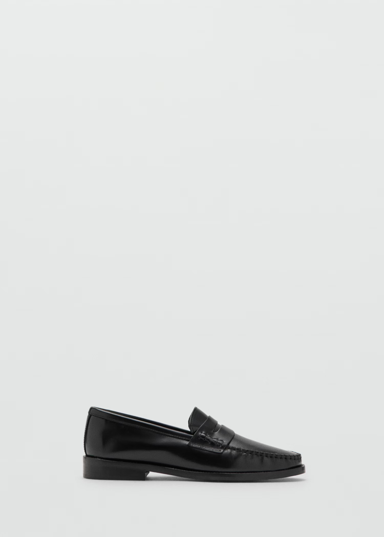 Gathered leather moccasin | MANGO (UK)
