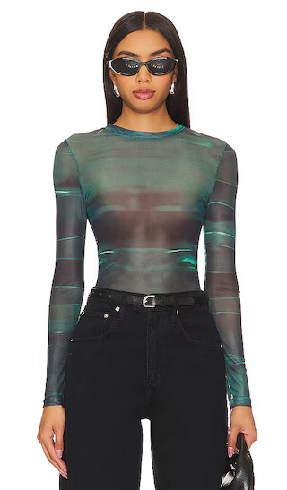 Shelley Top in Teal Blue | Revolve Clothing (Global)