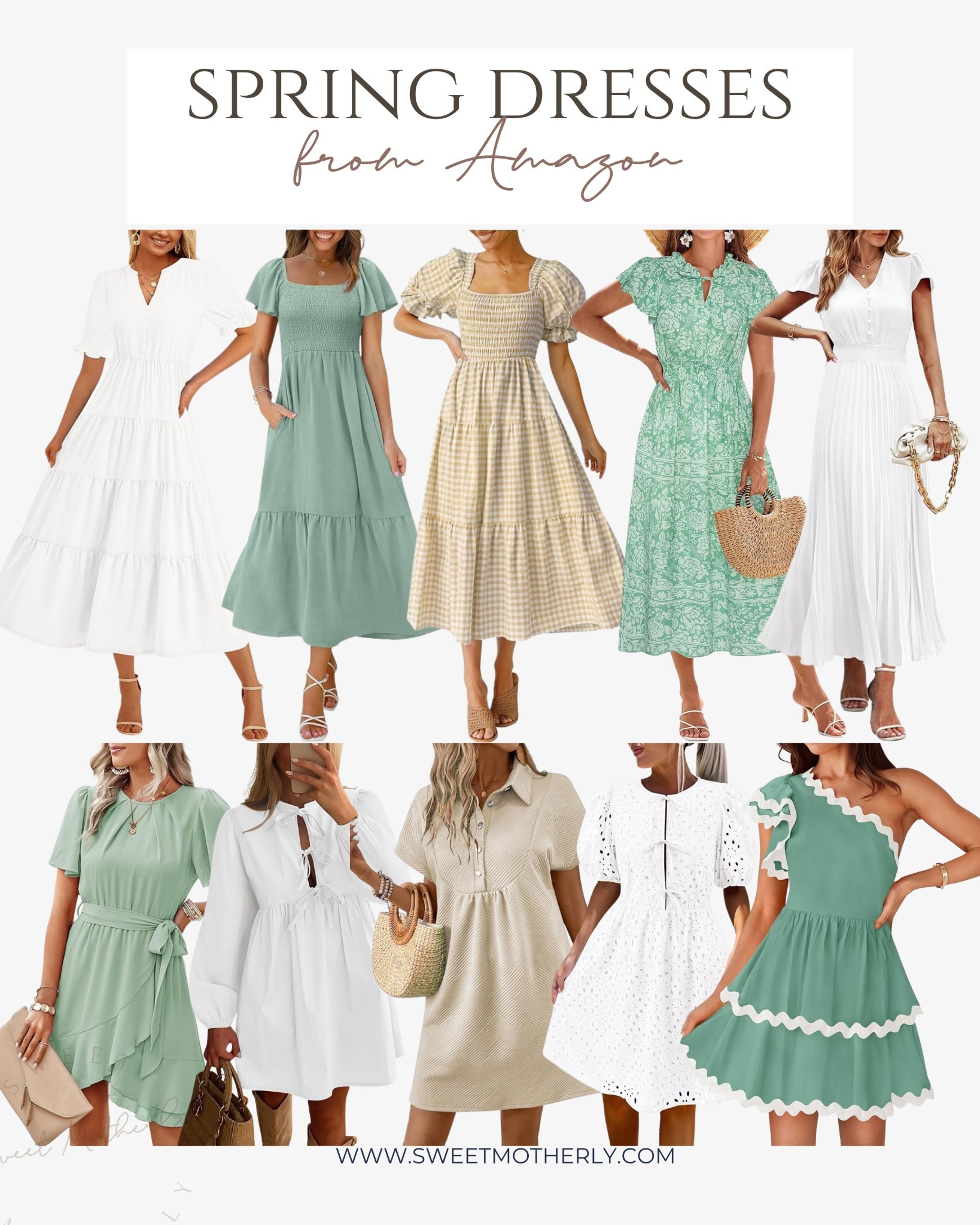Amazon Spring Dresses

Summer dresses
Vacation Outfits
Trendy sunglasses
Womens affordable sandals
Womens dainty gold jewelry 
Woven crossbody purse
Womens cover ups
Women’s beach fashion
Women’s beach totes 
Spring break outfit idea
Women’s sandals
Summer style
Summer fashion
Women’s handbags
Women’s sun hats
Affordable swimsuits 
Women’s summer swimsuits
Women’s summer heels

#LTKSaleAlert #LTKSeasonal
