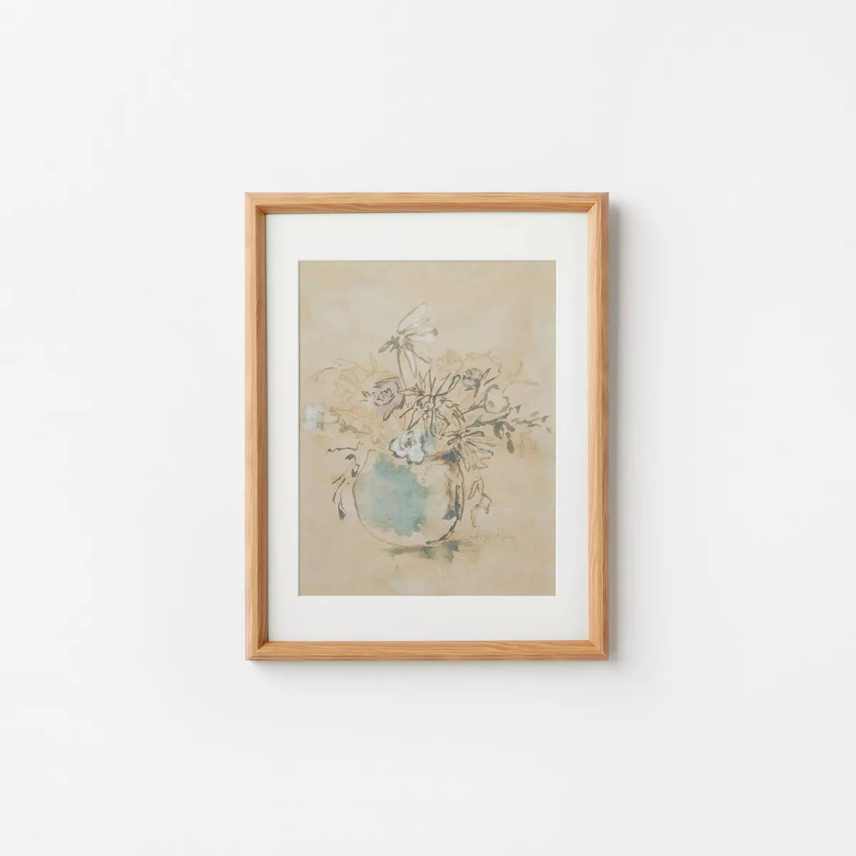 14" x 17" Antique Floral Matted Framed Wall Poster Under Glass - Threshold™ designed with Studi... | Target