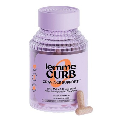 Lemme Curb Craving Support Capsules: Certified Gluten-Free, Vegan Weight Loss Supplements with Bitter Melon & Cinnamon | Target