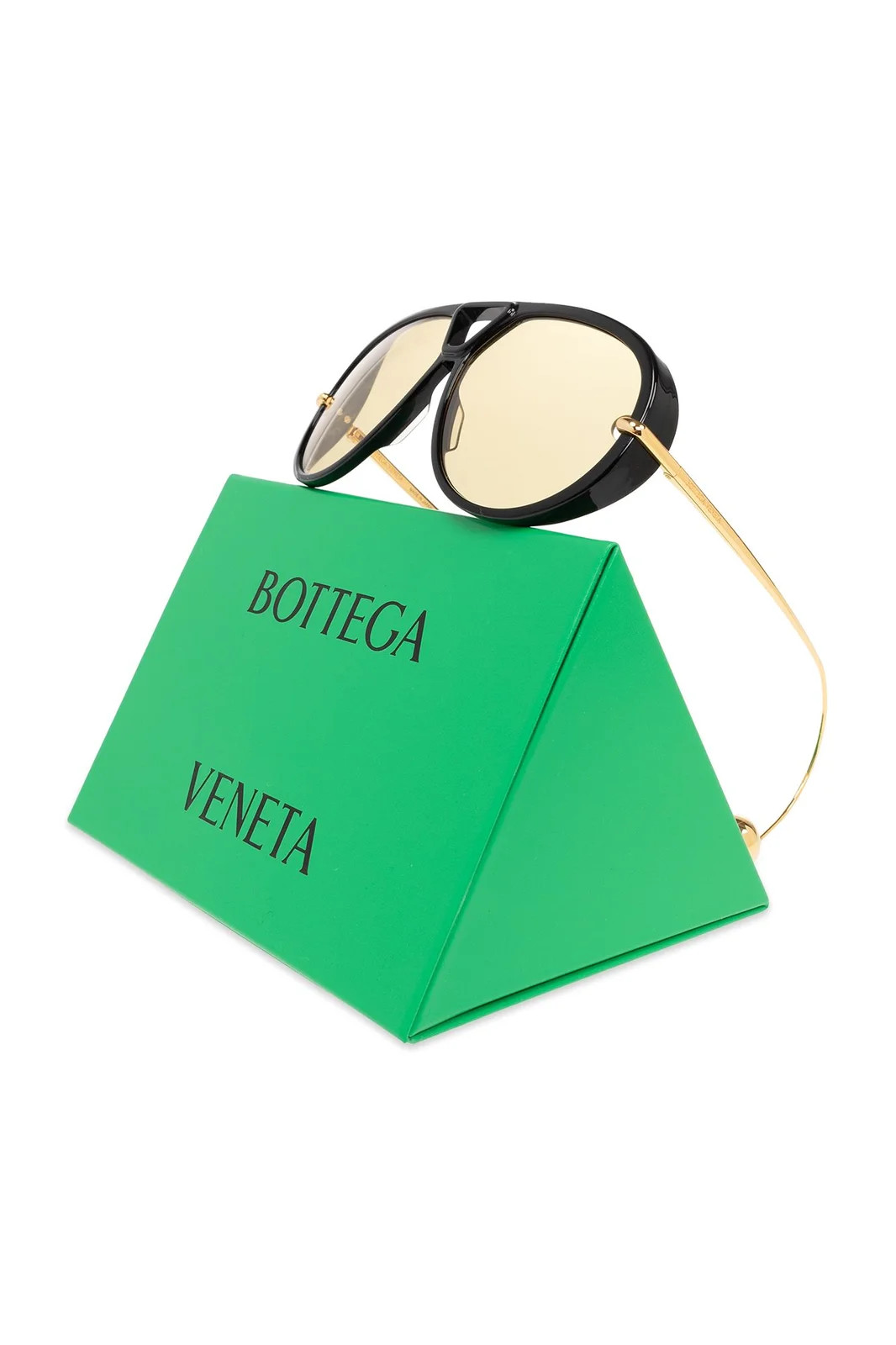 Bottega Veneta Eyewear Aviator Frame Sunglasses | Cettire Global