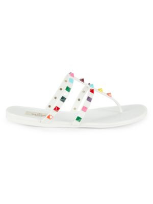 Valentino Garavani Rockstud Flat Sandals on SALE | Saks OFF 5TH | Saks Fifth Avenue OFF 5TH