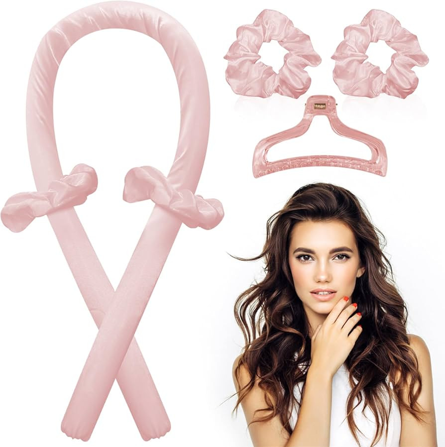 Heatless Curlers Headband -Heatless Curling Rod Headbands, Satin heatless curling set overnight h... | Amazon (UK)