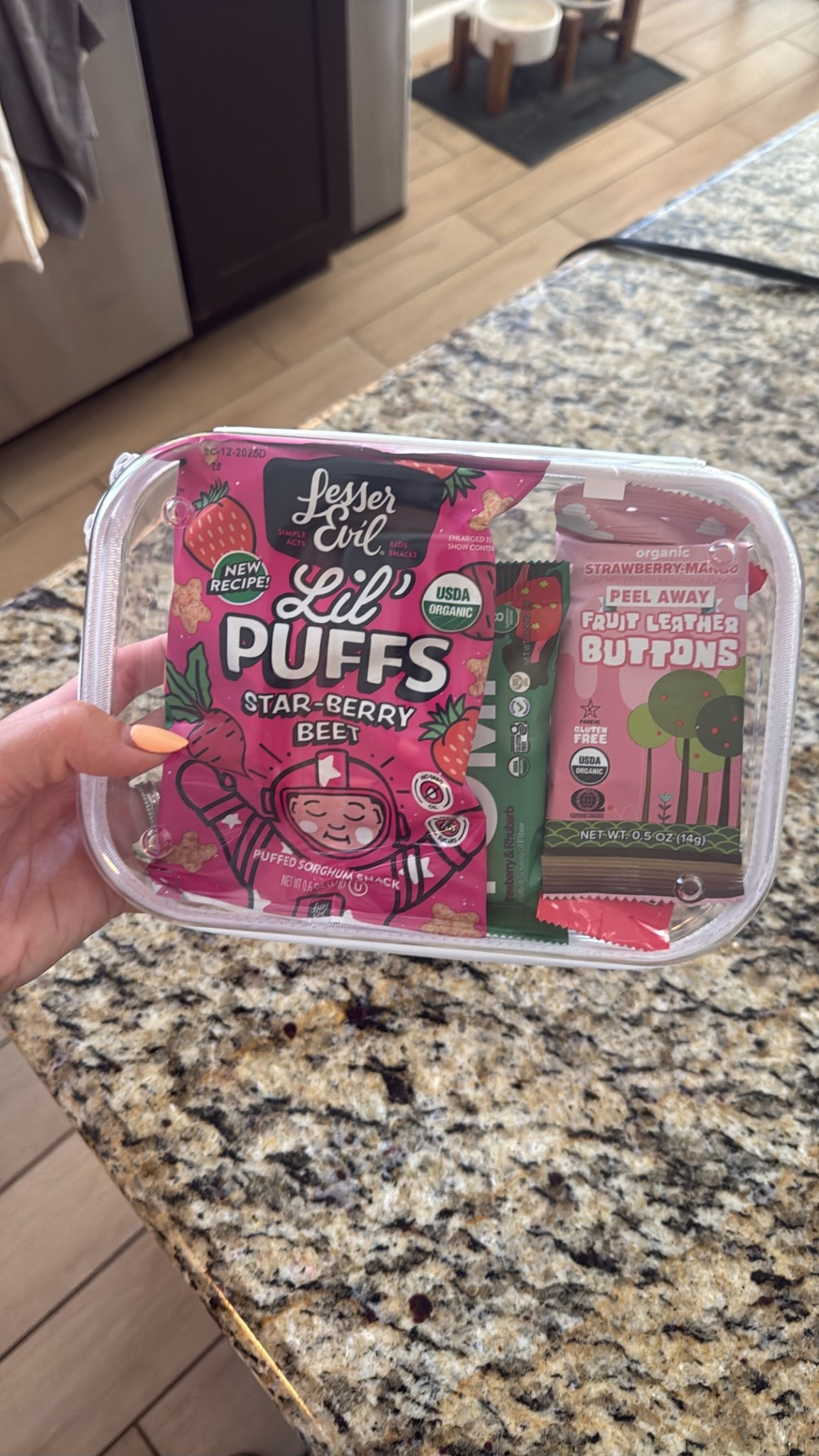 Snack bag, pouch hard case, clear pouch

