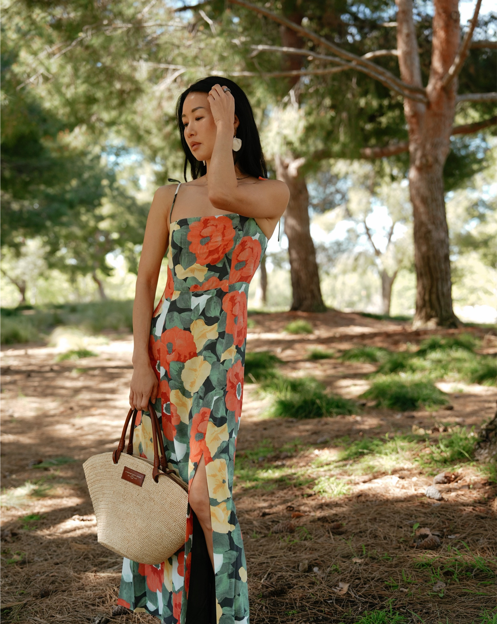 Spring florals for the win. Wearing this midi dress in size 2 and still loving this straw bag year after year. Butter yellow is here to stay and how cute are these thong sandals?

This outfit is perfect for Easter, spring break, weddings, brunch, or any spring event coming up.

#LTKOver40 #LTKPetite #LTKWedding