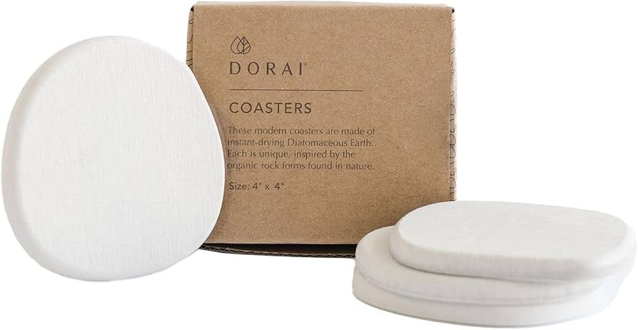 Dorai Home Stone Coaster Set – Eliminates Watermarks and Dries Instantly – Functional Design ... | Amazon (US)