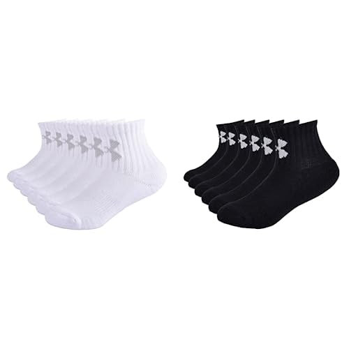 Under Armour Boys Multi Pack Quarter Socks 2-4T US, White & Black | Amazon (US)