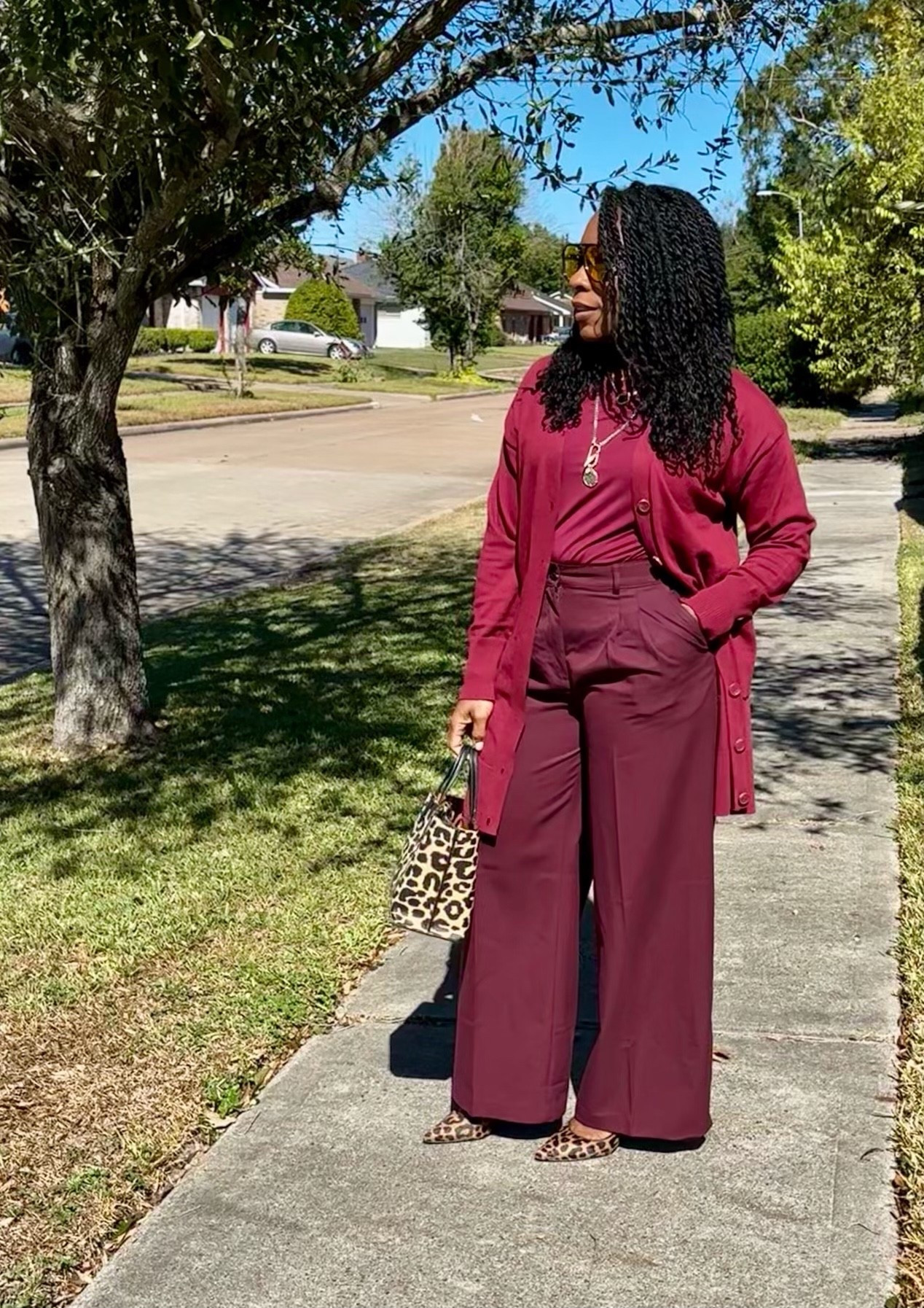 Fall tones just hit different 🍁 Burgundy, animal print, and cozy layers is 🔥
#Cardigan #StyleOver30 #FallOutfit

#LTKSeasonal #LTKOver40 #LTKFindsUnder100