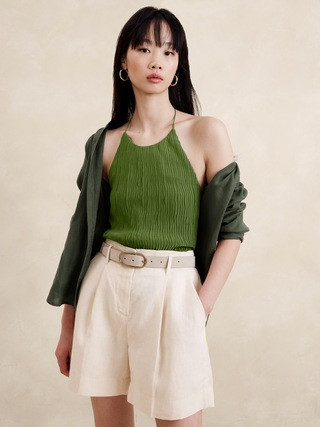 Crinkle Halter Top | Banana Republic (US)