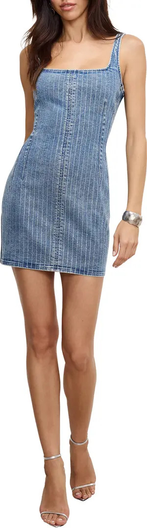 Rhinestone Denim Shift Dress | Nordstrom