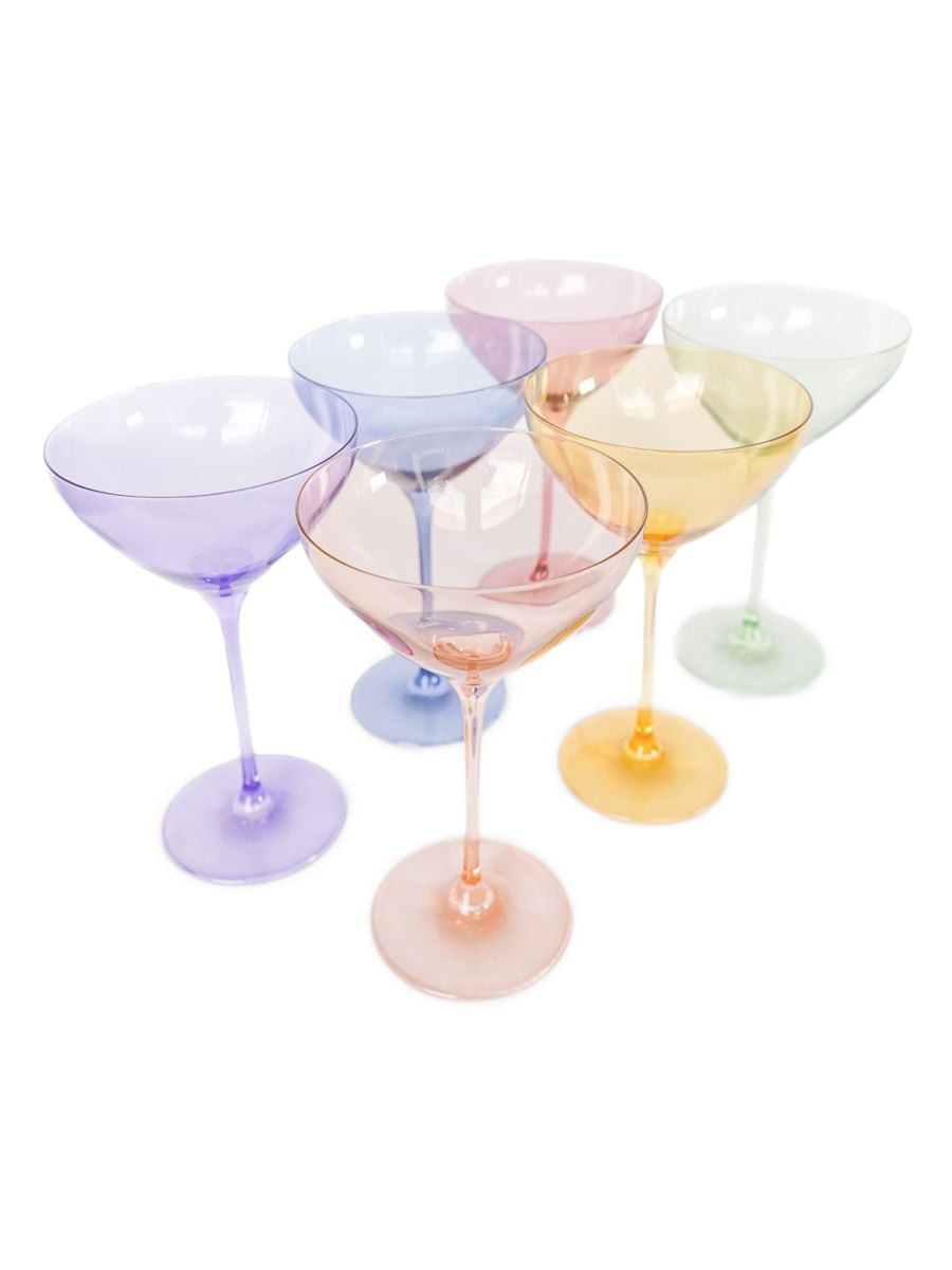 Estelle Colored 6-Piece Martini Glass Set | Saks Fifth Avenue