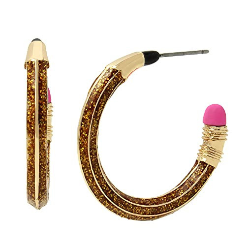 Pencil Hoop Earrings | Amazon (US)