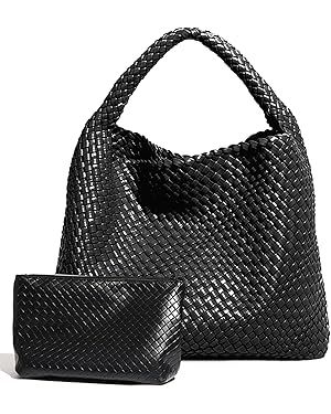 2024 Woven Tote Bag for Women with Purse, Fashion Shoulder Hobo Underarm Bags, Large Woven Handma... | Amazon (US)