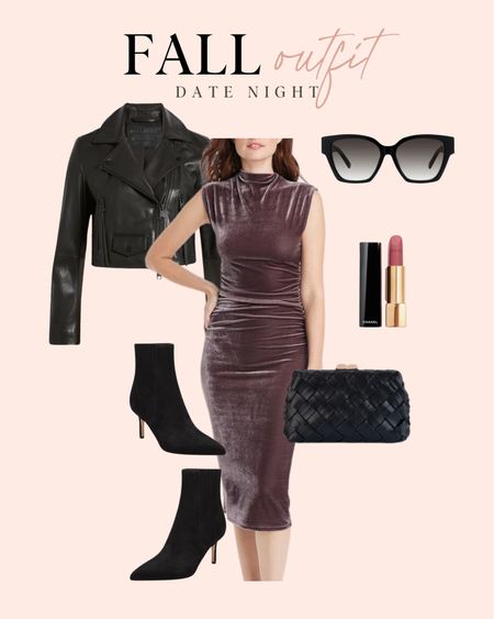 Fall outfit idea. I love this fitted midi dress and cropped biker jacket. 

#LTKSeasonal #LTKstyletip #LTKover40