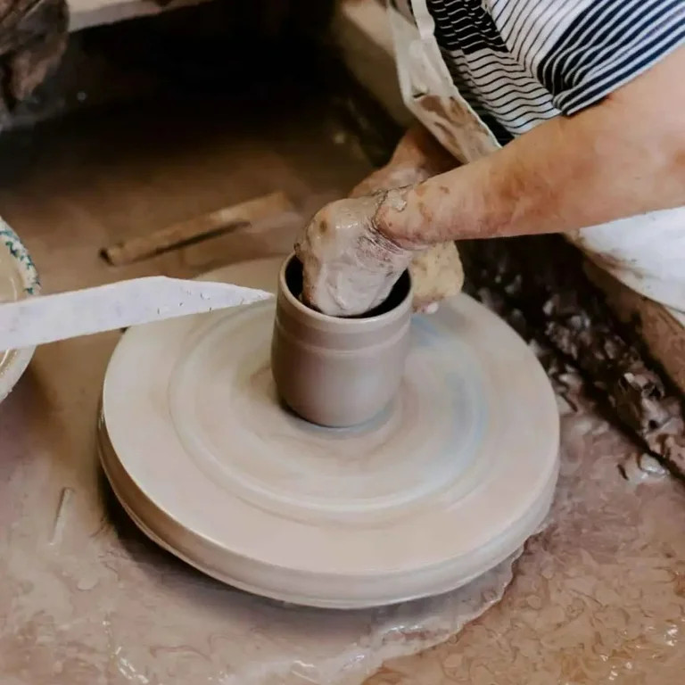 Martinez Pottery Salad Bowl Handmade Heritage Blue Stripe Stoneware | Walmart (US)