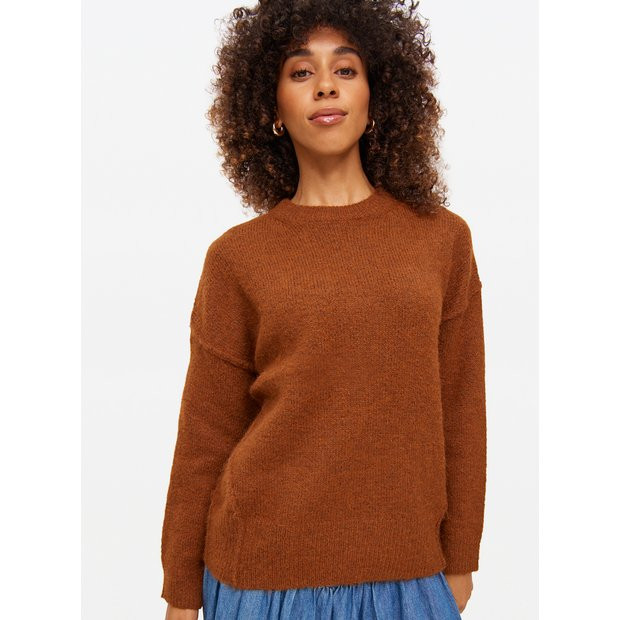 Tan Relaxed Crew Neck Jumper 16 | Tu Clothing