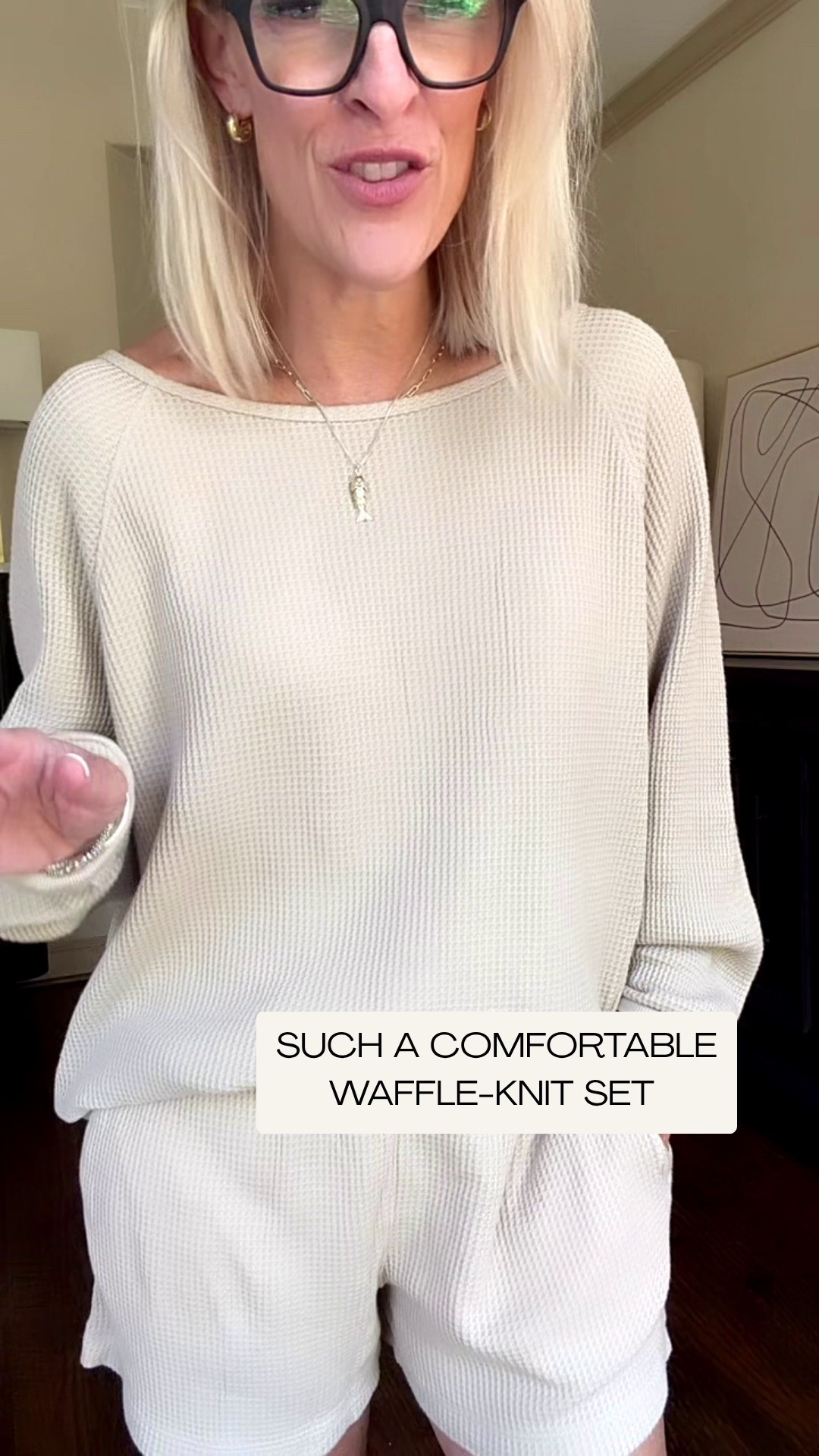 A matching set that can actually do double duty! I love how soft and comfortable this waffle-knit top and shorts set is, but my favorite part is that the pieces are sold separately. I sized up to large in the top for a relaxed, oversized fit and kept my usual size in the shorts which is small.

Wear them together for an easy lounge look, or pair the top with your favorite denim for a completely different outfit. 🤍

💡 LTK MADE EASY
❤️ Heart = Support my posts!
🔖 Save = Get sale & restock alerts
📋 Lists = Keep favorites organized
📲 Share = Send lists and products to a friend. Hello, Christmas List!
💬 Comment = Ask me anything about what I’m wearing.:-)

#LTKootd #LTKOver40 #LTKHome