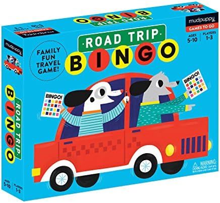 Mudpuppy Road Trip Bingo! Family Fun Kids Travel Game, Ages 5 & Up, Multicolor | Amazon (US)