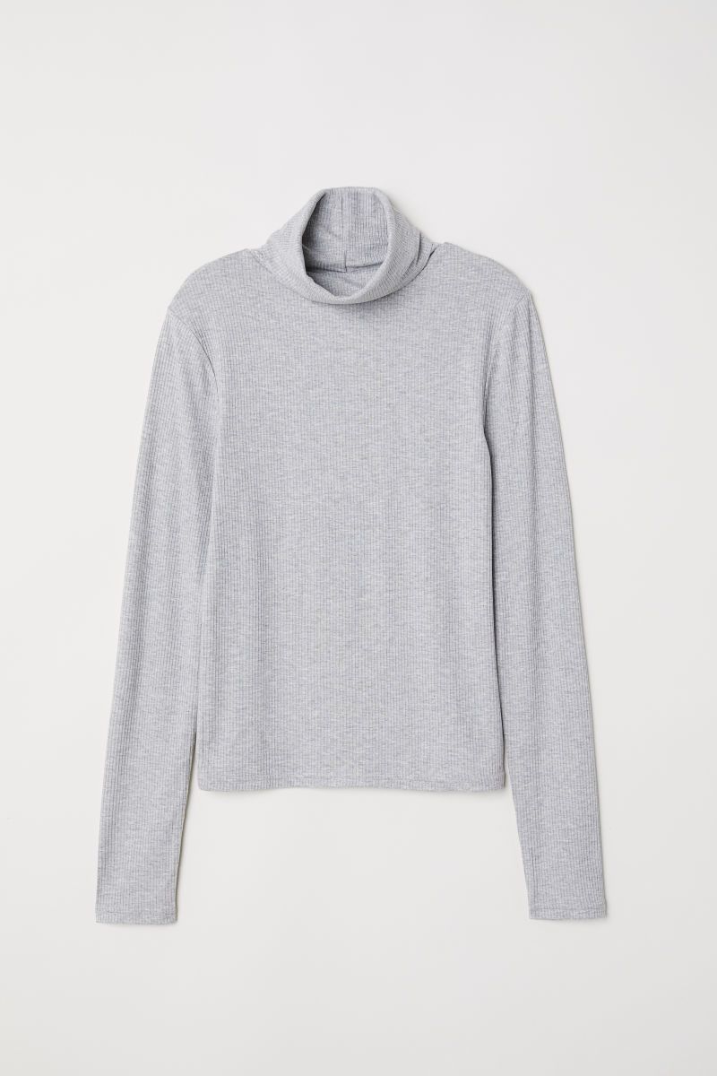 H&M Ribbed Turtleneck Top $14.99 | H&M (US)