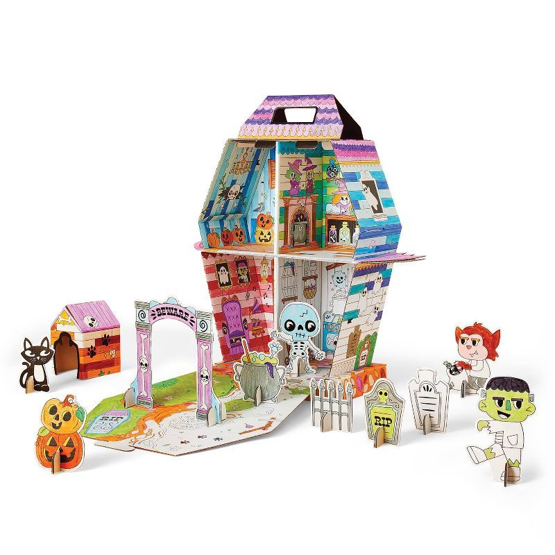 Halloween Color-Your-Own Haunted House Kit - Mondo Llama™ | Target