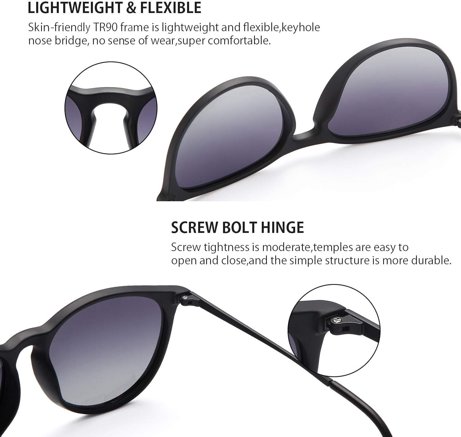 CHBP Sunglasses Womens Men Polarized UV Protection Trendy Vintage Retro Round Mirrored Lens Sungl... | Amazon (US)