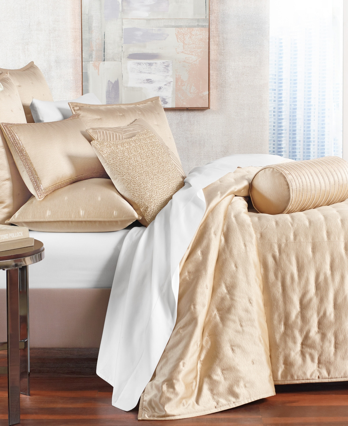 Hotel Collection Glint 3-Pc. Coverlet Set, King, Exclusively at Macy's - Gold | Macy's