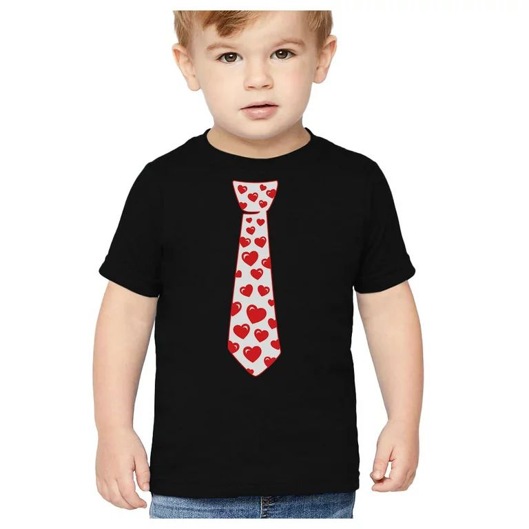 Tstars Boys Unisex Valentine's Day Shirts for Kids Love Red Hearts Tie Love Best Gift for Valenti... | Walmart (US)