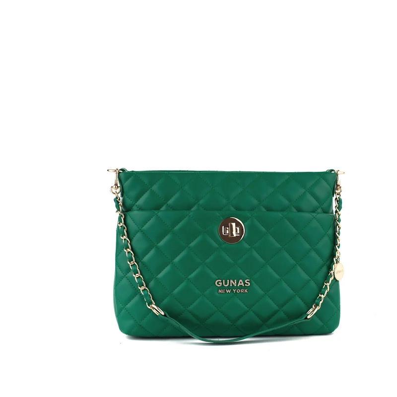 GUNAS New York Koi - Green Quilted Vegan Leather Purse - Green | Verishop
