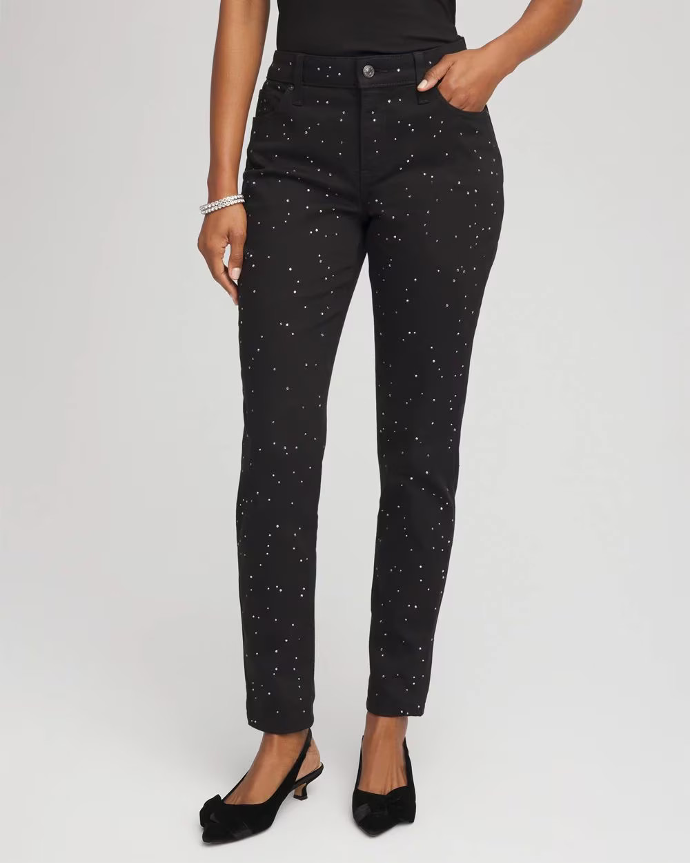 Stone Embellished Girlfriend Slim Ankle Jeans | Chico's