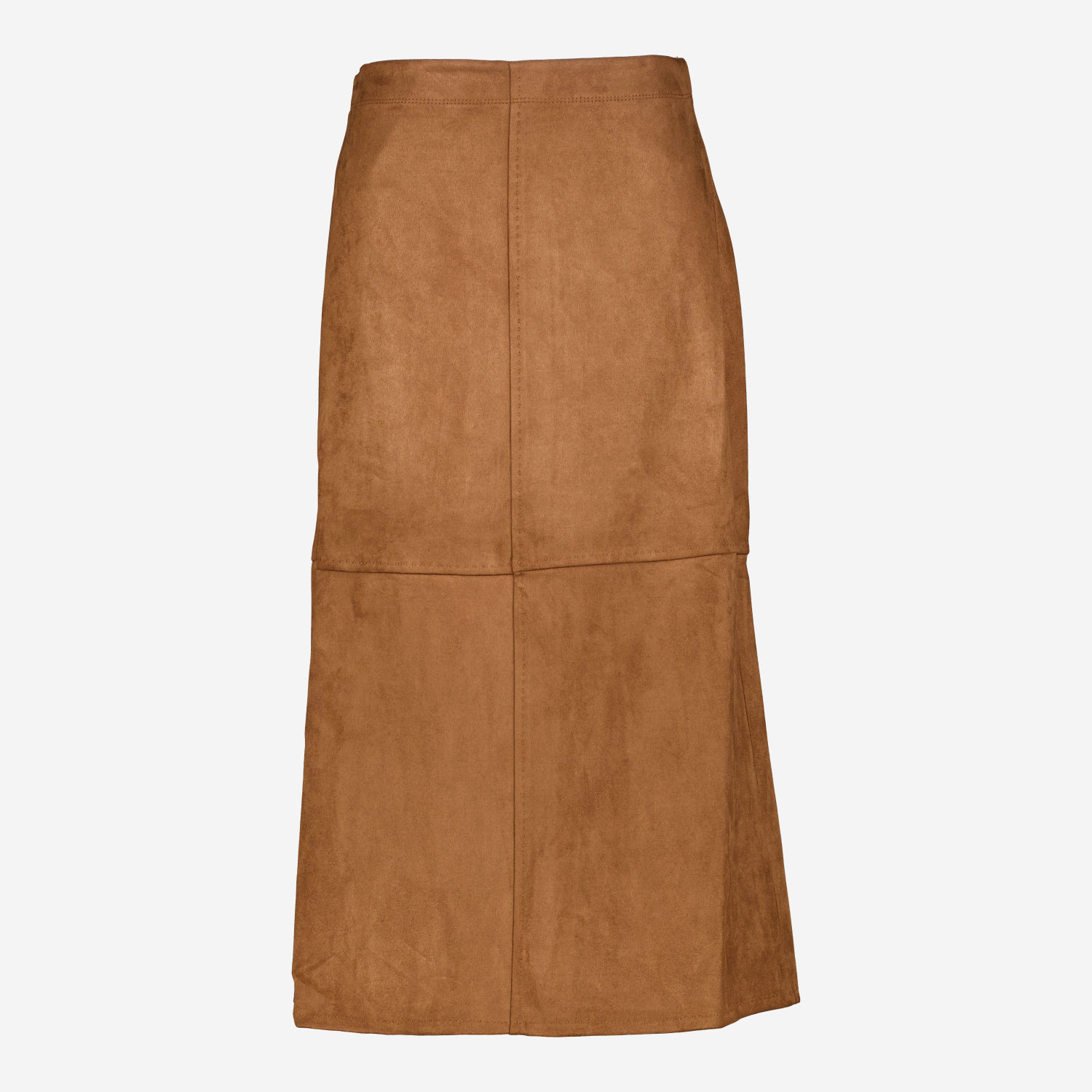 Camel Faux Suede Panelled Midi Skirt | TK Maxx