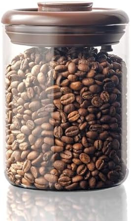 Tourdeus Glass Coffee Bean Jar – Pop Top Air Tight Coffee Bean Container with CO2 Valve, 10 oz ... | Amazon (US)