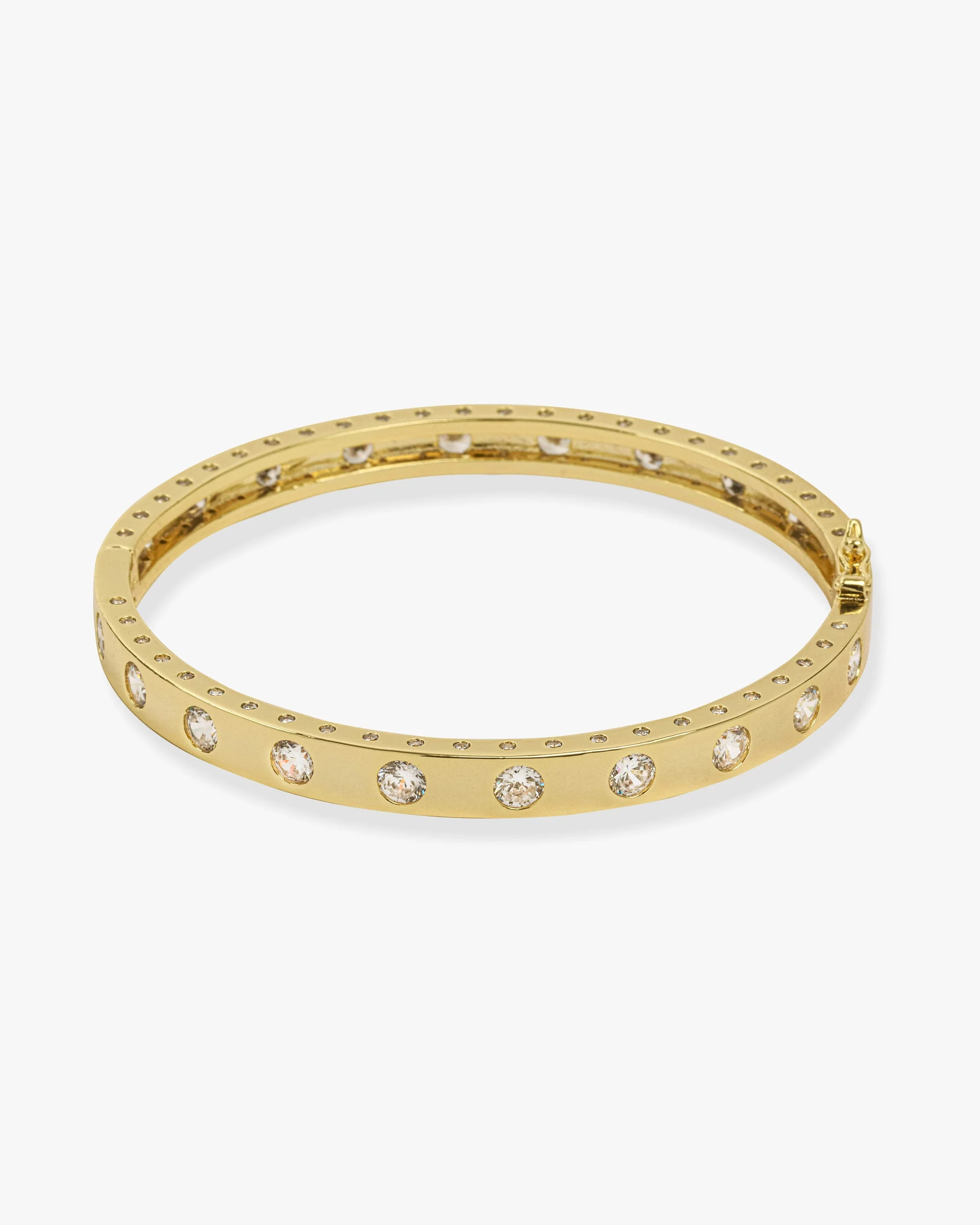 Ashley Hinge Cuff - Gold|White Diamondettes | Melinda Maria Jewelry