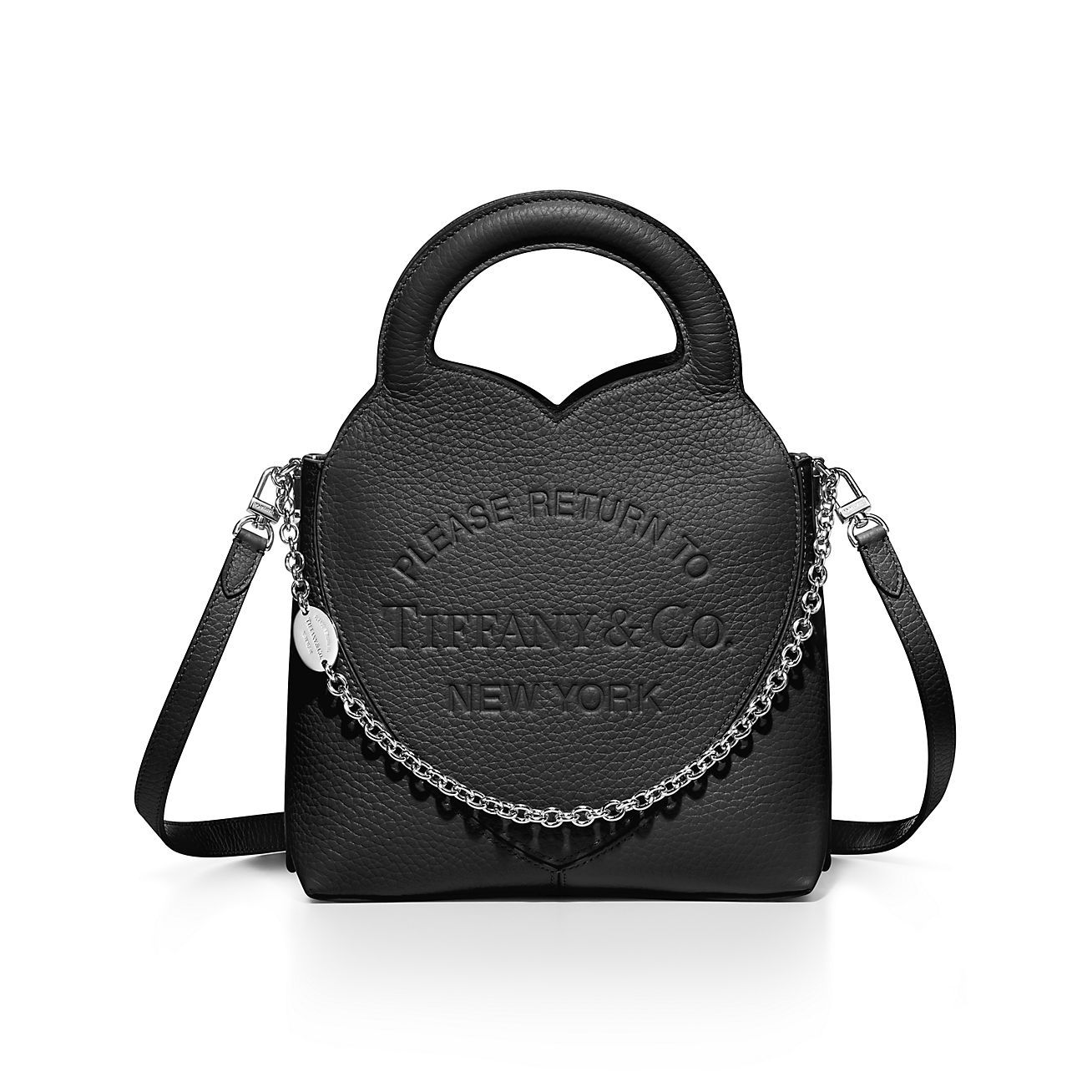 Return to Tiffany™ Mini Tote Bag in Black Leather | Tiffany & Co. | Tiffany & Co. (UK)