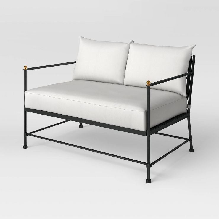 Midway Metal Patio Loveseat - Black - Threshold™ designed with Studio McGee | Target