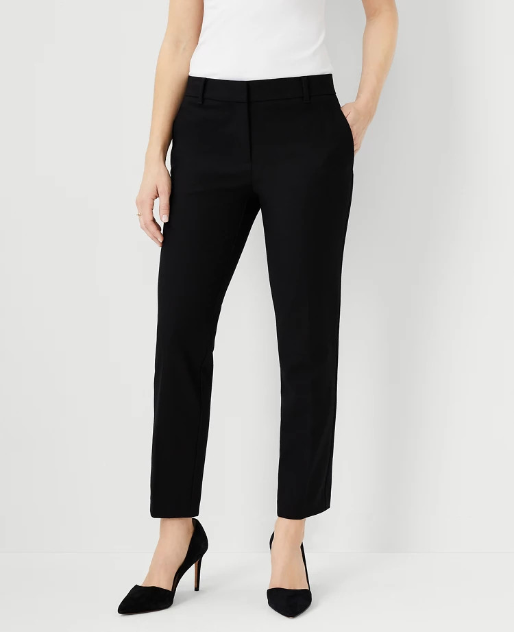 The Tall Ankle Pant In Cotton Twill - Curvy Fit | Ann Taylor