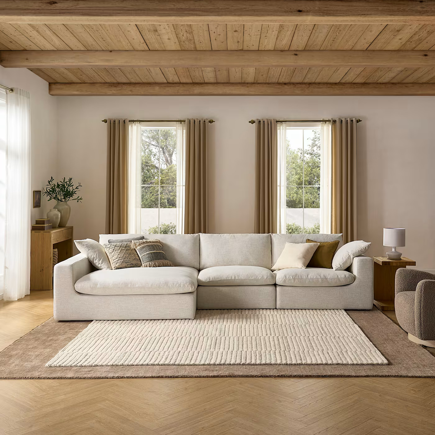 Dawson Wide Chaise Sectional SofaNew | Castlery US