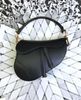 Female designer handbag saddle bag top quality genuine leather with shoulder strap wallet metal p... | DHGate