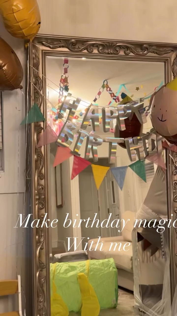 Make Birthday magic with me!!!✨💕🎈🎉
Turned our living room into a magic birthday space for baby Ivy girl!! She loves looking at these so much & this was so hard to put up that it now lives on our ceiling!🫠✨ please enjoy me trying not to loos my sh💩t! 

Also all decore will be linked on my LTK🫶🏼