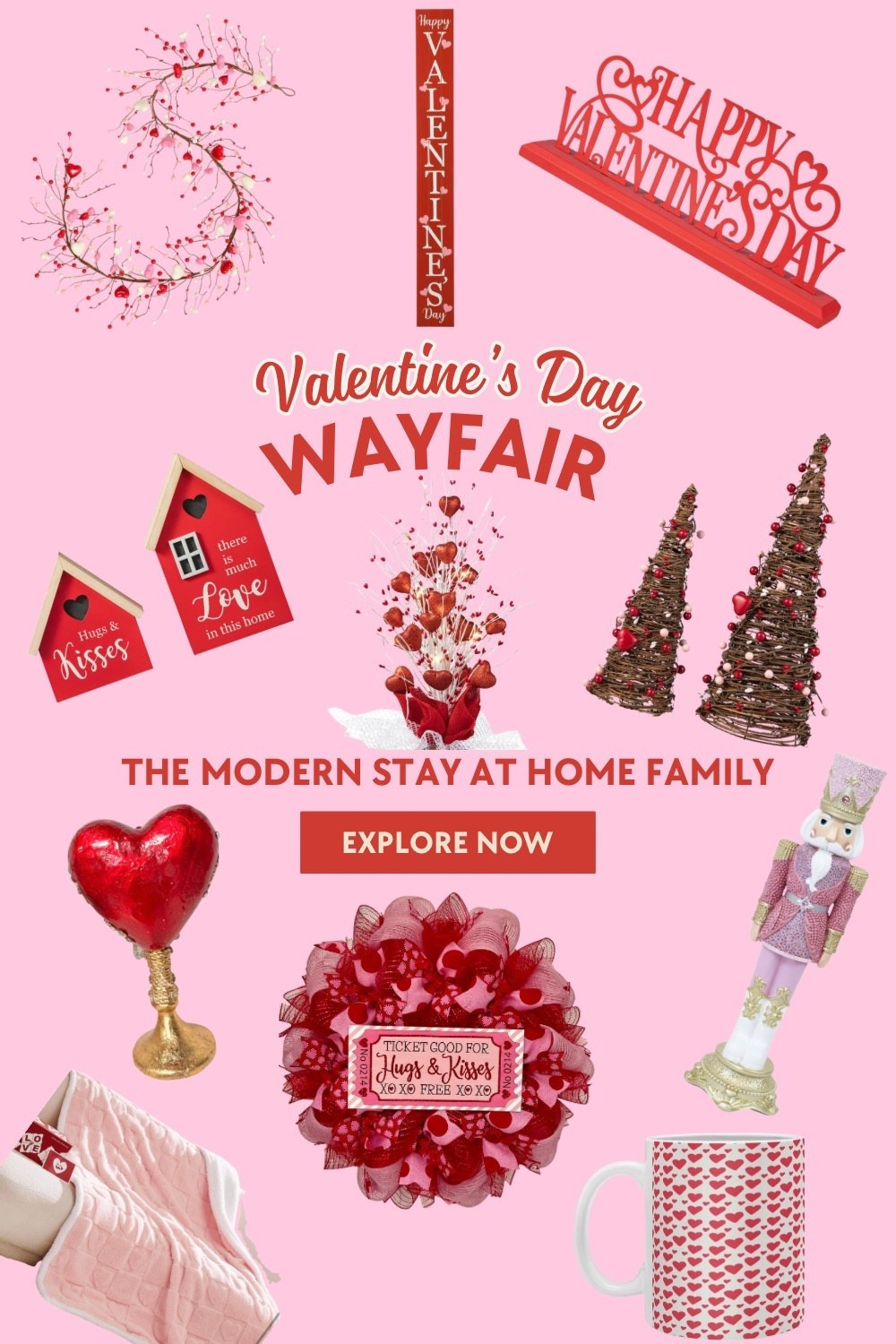 Valentine’s Day home decor, but make it cozy, romantic, and totally livable ❤️ Wayfair’s Valentine’s Day collection is full of soft pinks, neutral accents, heart details, cozy throws, festive pillows, table decor, and sweet little touches that instantly make your home feel warm and loved. Perfect for styling your living room, bedroom, dining space, or entryway for February, date nights at home, or a subtle seasonal refresh that doesn’t feel over the top. These pieces layer beautifully with everyday decor and are an easy way to decorate for Valentine’s Day without committing to anything permanent. Linking all my favorites so you can recreate this look in your own space.

Valentine’s Day home decor, Wayfair Valentine’s Day, Valentine decor ideas, romantic home decor, pink Valentine decor, neutral Valentine’s Day decor, heart decor, cozy home decor, seasonal home decor, Valentine’s Day decorations, living room Valentine decor, bedroom Valentine decor, dining room Valentine decor, modern Valentine’s Day decor, affordable Valentine decor, home styling ideas, Wayfair home finds, Valentine’s Day decorating ideas#LTKFindsUnder50

#LTKValentine #LTKSeasonal #LTKHome
