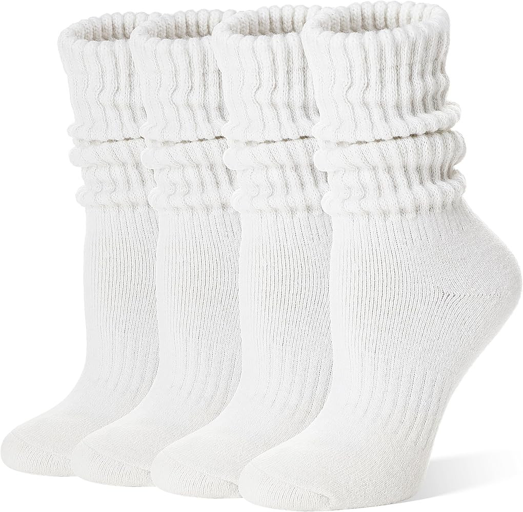 EBMORE Merino Wool Slouch Boot Socks Thermal Warm Winter Thick Scrunch Cozy Crew Socks for Women ... | Amazon (US)