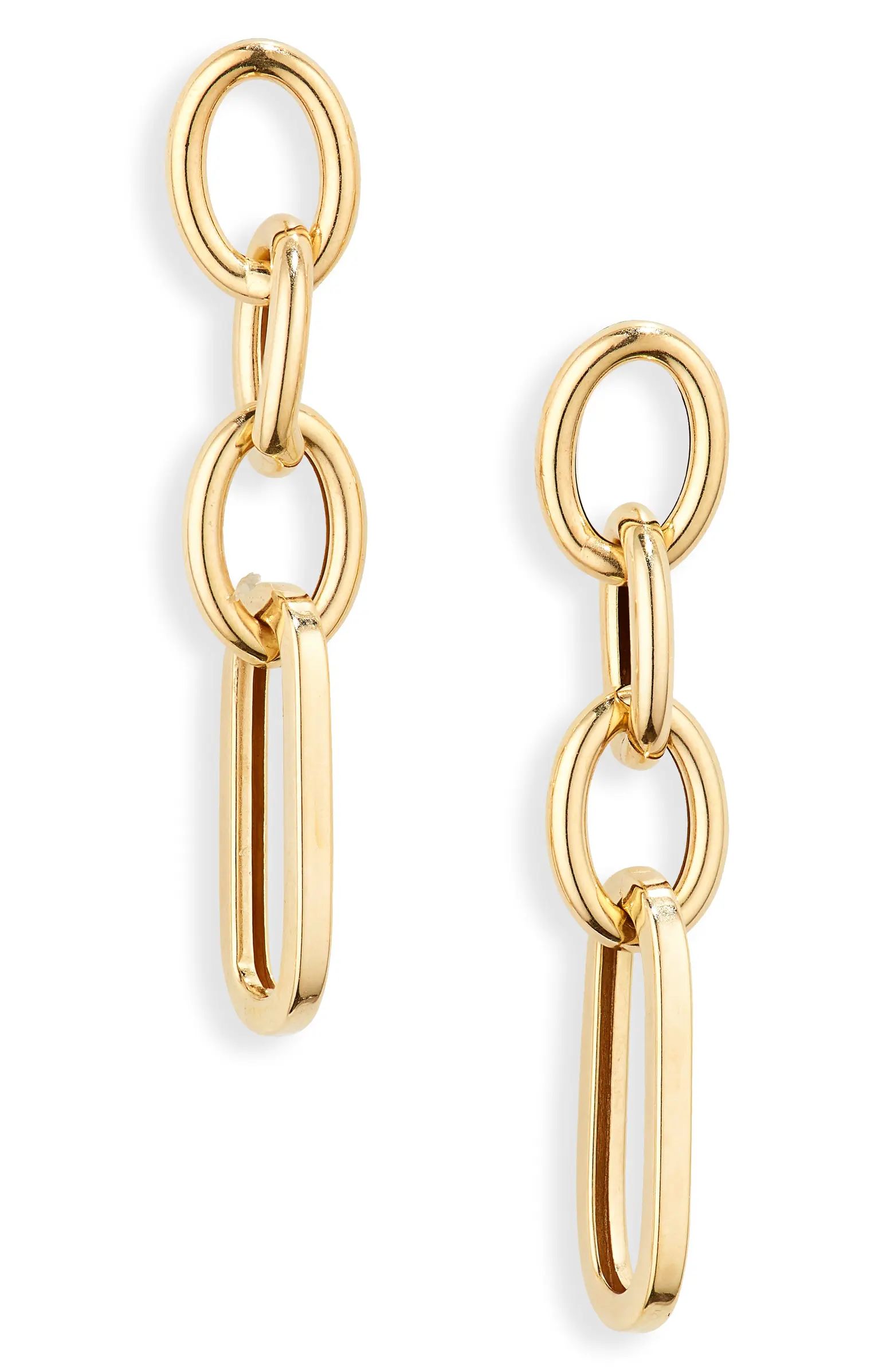 14K Gold Mini Link Drop EarringsBONY LEVY | Nordstrom