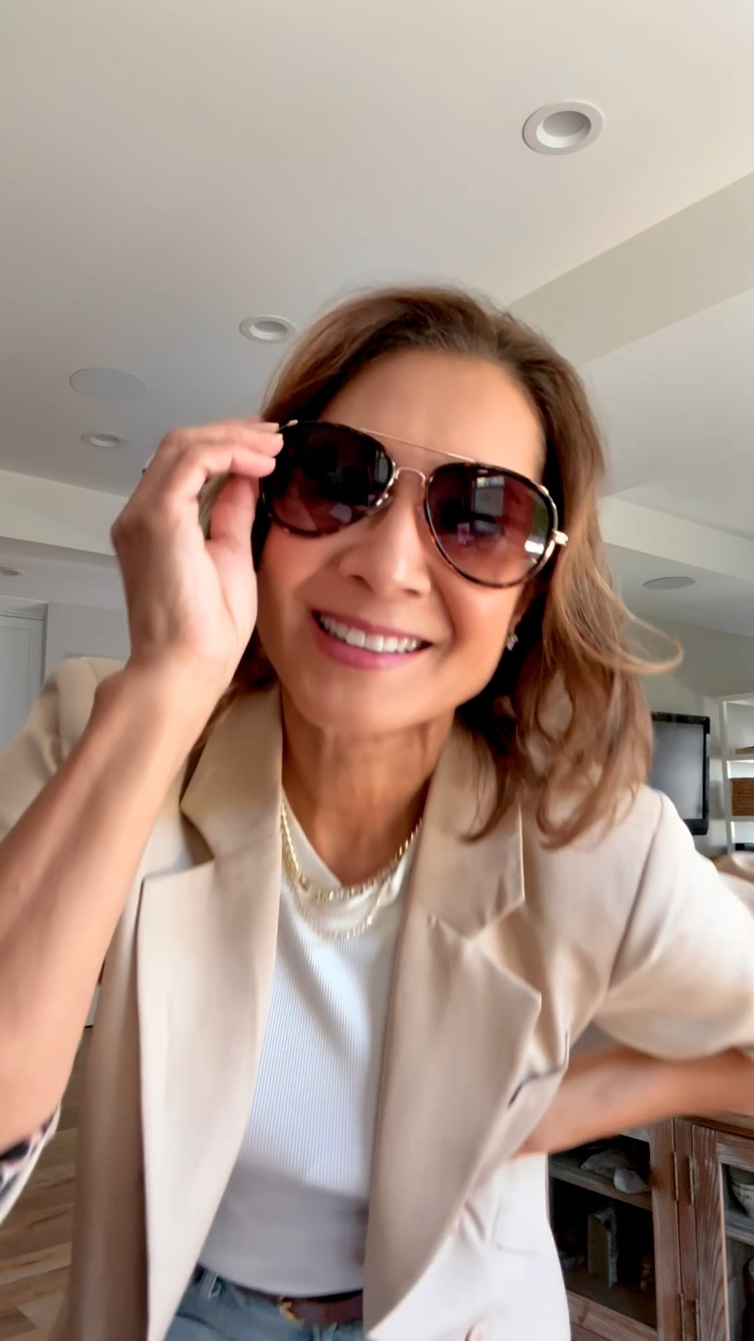 What's the secret to killer sunglasses? It's all about finding frames that fit your face shape! Heart-shaped, oval, square, or round - the right frames can make all the difference. #ad

I've been loving my new shades from @velvet_eyewear #ad - they curated frames for me based on my face shape, proportions, and coloring. The experience has boosted my confidence in choosing sunglasses. 
Which style is your favorite ?

#LTKMothersDay #LTKmomlife #LTKSeasonal #LTKTravel #LTKOver40